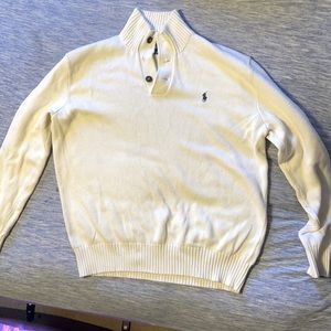 Men’s Large white polo sweater